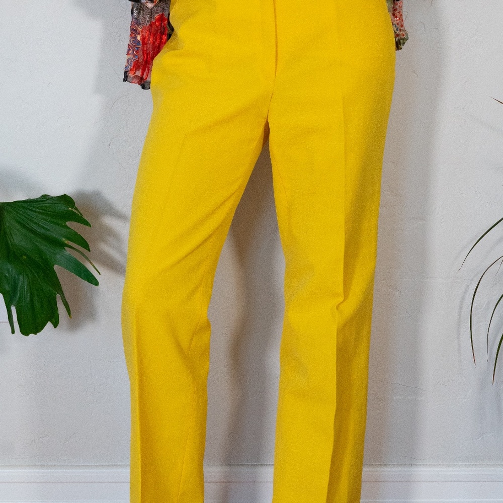 Vintage 70's bright yellow pants
